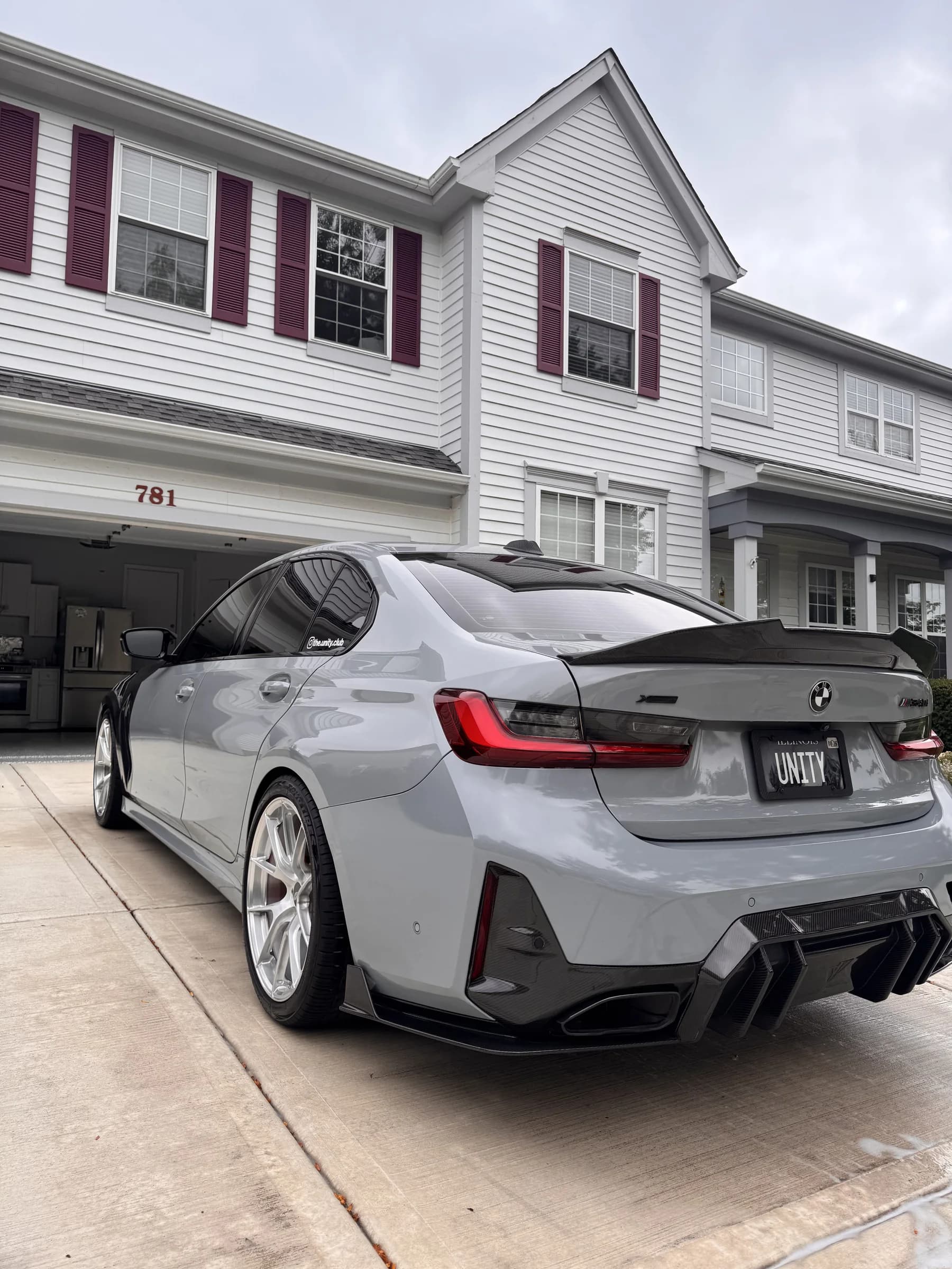 White BMW 3 Series after an exterior detail