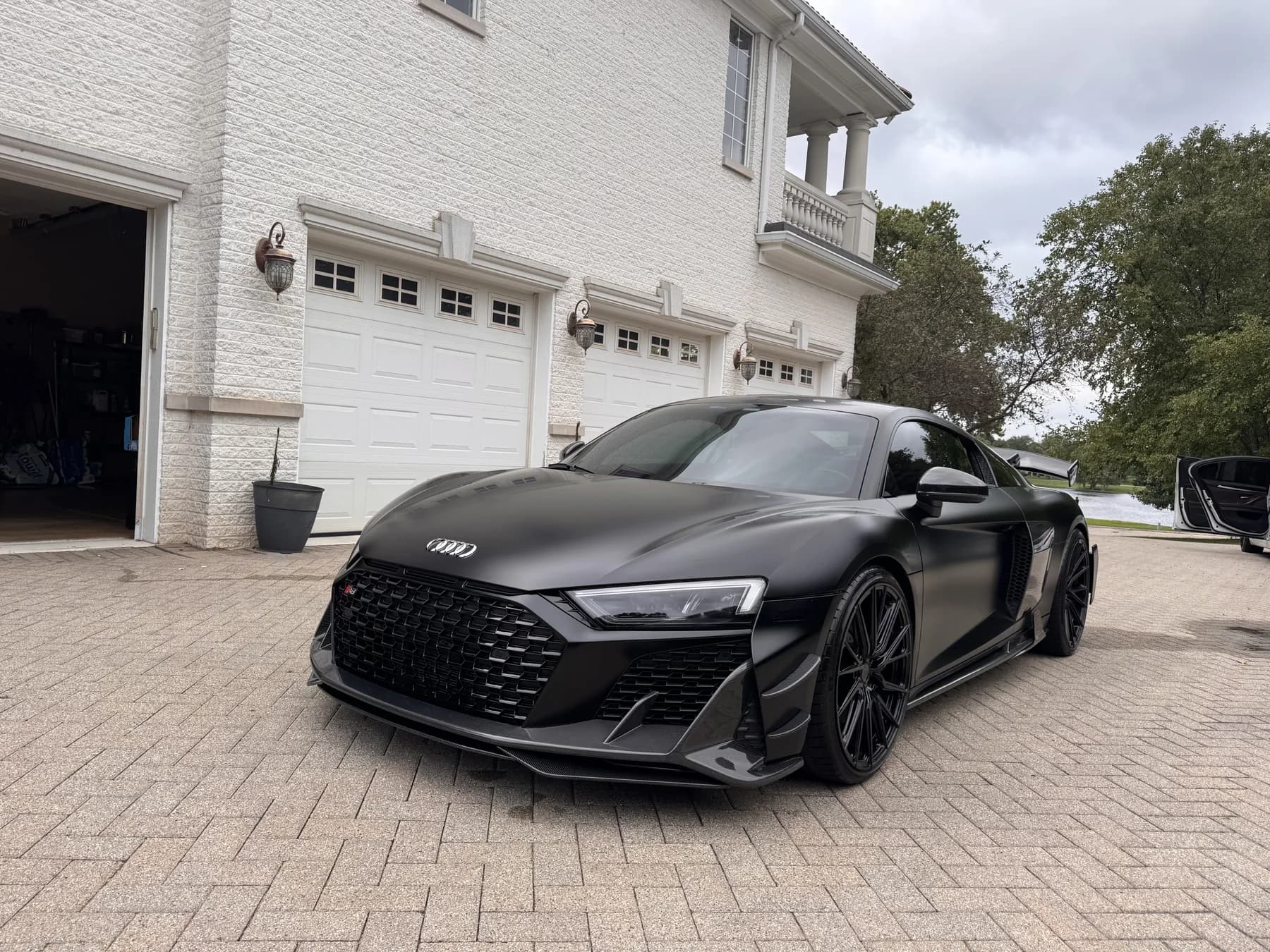 Black Audi R8 after an exterior detail