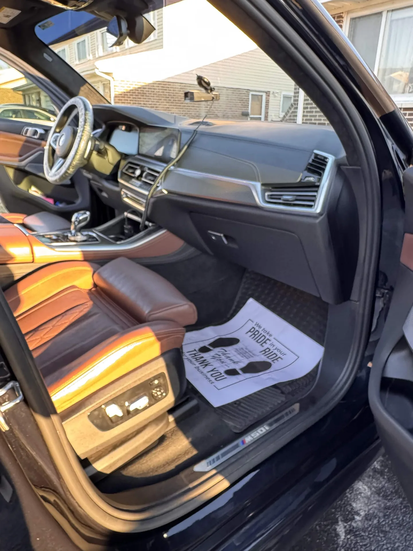 BMW X5 tan leather interior detailed and protected